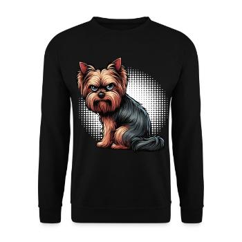 Yorkshire Terrier Yorkie Yorkiebesitzer Yorkies - Unisex Pullover - Schwarz - Vorne - Alina (178cm) & Michal (187cm)
