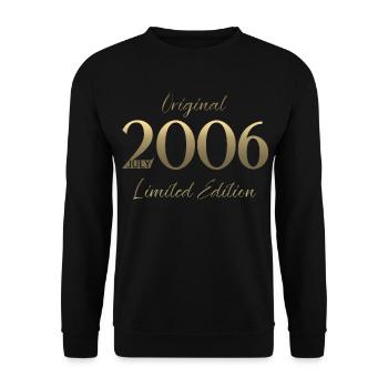 20th Birthday Gift Vintage July Vintage 2006 - Unisex Sweatshirt - black - Front - Alina (178cm) & Michal (187cm)