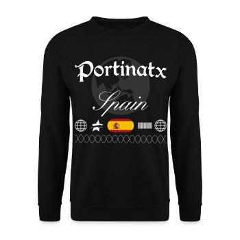Portinatx Spanien Streetwear Reise Souvenir - Unisex Pullover - Schwarz - Vorne - Alina (178cm) & Michal (187cm)