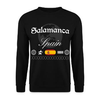 Souvenir de voyage streetwear Salamanque Espagne - Sweat-shirt Unisexe - noir - Devant - Alina (178cm) & Michal (187cm)