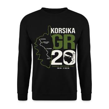 GR20 Finisher Korsika Trekking Wanderung - Unisex Pullover - Schwarz - Vorne - Alina (178cm) & Michal (187cm)