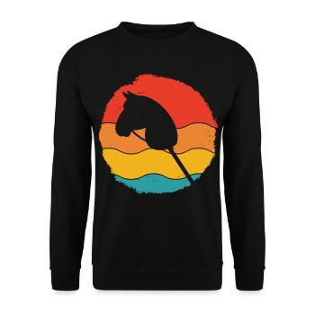 Coucher de soleil à cheval de loisir - Sweat-shirt Unisexe - noir - Devant - Alina (178cm) & Michal (187cm)