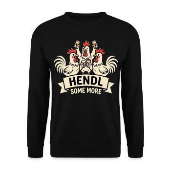We Can Hendl This Beer Chicken Party - Unisex Sweatshirt - black - Front - Alina (178cm) & Michal (187cm)