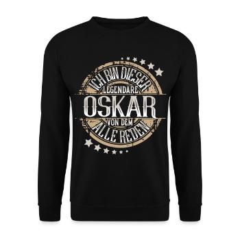 Oskar - Unisex Pullover - Schwarz - Vorne - Alina (178cm) & Michal (187cm)