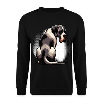 Great Dane Great Dane Owner Great Dane Fan - Unisex Sweatshirt - black - Front - Alina (178cm) & Michal (187cm)