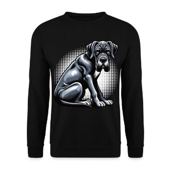 Great Dane Great Dane Owner Great Dane Fan - Unisex Sweatshirt - black - Front - Alina (178cm) & Michal (187cm)