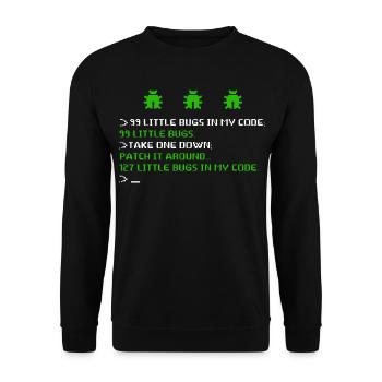 99 Little Bugs In The Code Programmer Software - Unisex Sweatshirt - black - Front - Alina (178cm) & Michal (187cm)