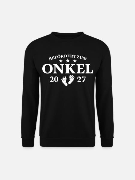 Befördert Zum Onkel 2027 Schwangerschaft Geschenk - Unisex Pullover - Schwarz