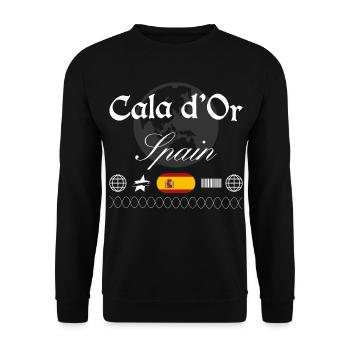 Cala d’Or Spanien Streetwear Reise Souvenir - Unisex Pullover - Schwarz - Vorne - Alina (178cm) & Michal (187cm)