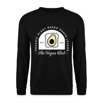 Régime végétal club - Sweat-shirt Unisexe - noir - Devant - Alina (178cm) & Michal (187cm)