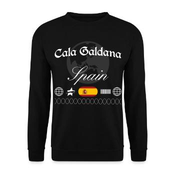 Cala Galdana Spanien Streetwear Reise Souvenir - Unisex Pullover - Schwarz - Vorne - Alina (178cm) & Michal (187cm)
