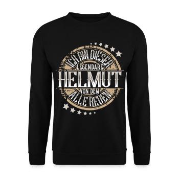 Helmut - Unisex Pullover - Schwarz - Vorne - Alina (178cm) & Michal (187cm)