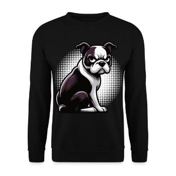 Boston Terrier Boston Terrier Owner Bostie - Unisex Sweatshirt - black - Front - Alina (178cm) & Michal (187cm)
