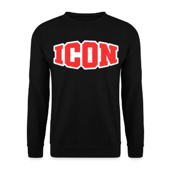 Icon - Unisex Pullover - Schwarz - Vorne - Alina (178cm) & Michal (187cm)