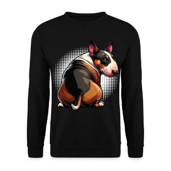 Bull Terrier miniature Bully Bull Terrier Propriétaire - Sweat-shirt Unisexe - noir - Devant - Alina (178cm) & Michal (187cm)