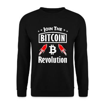 La révolution Bitcoin Rockets - Sweat-shirt Unisexe - noir - Devant - Alina (178cm) & Michal (187cm)