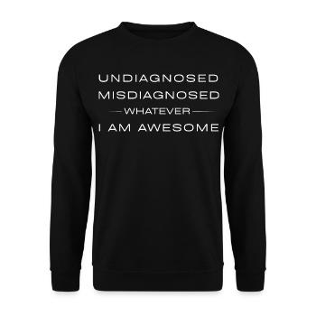 Citation non diagnostiquée mal diagnostiquée Whatever_Sarcastic - Sweat-shirt Unisexe - noir - Devant - Alina (178cm) & Michal (187cm)