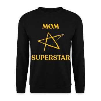 Maman SUPERSTAR - Sweat-shirt Unisexe - noir - Devant - Alina (178cm) & Michal (187cm)