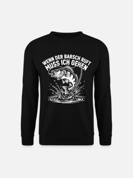 Barsch Angeln - Unisex Pullover - Schwarz