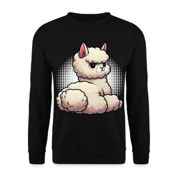alpaca llama owner alpaca llamas llamas llamas - Unisex Sweatshirt - black - Front - Alina (178cm) & Michal (187cm)