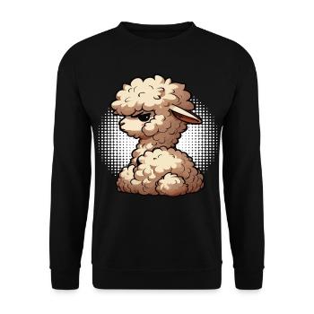 alpaca llama owner alpaca llamas llamas llamas - Unisex Sweatshirt - black - Front - Alina (178cm) & Michal (187cm)