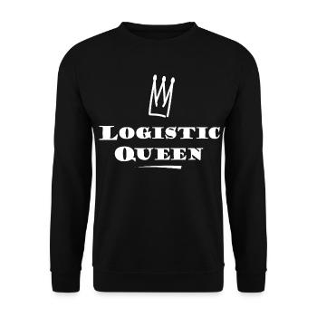 Logistics Queen Lettering - Unisex Sweatshirt - black - Front - Alina (178cm) & Michal (187cm)