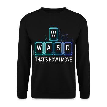 That's How I Move Gaming Cyber Strategy - Unisex Sweatshirt - black - Front - Alina (178cm) & Michal (187cm)