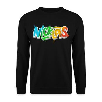 Nicklas - Sweat-shirt Unisexe - noir - Devant - Alina (178cm) & Michal (187cm)