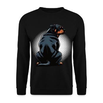 Rottweiler Propriétaire de Rottweiler Lovers - Sweat-shirt Unisexe - noir - Devant - Alina (178cm) & Michal (187cm)