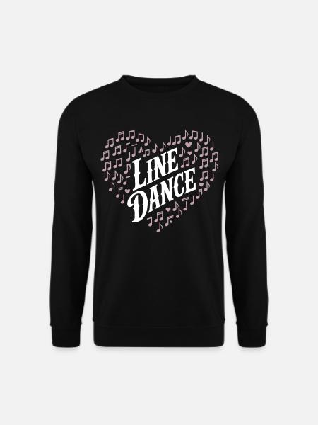 Line Dance Heart Motif - Unisex Sweatshirt - black