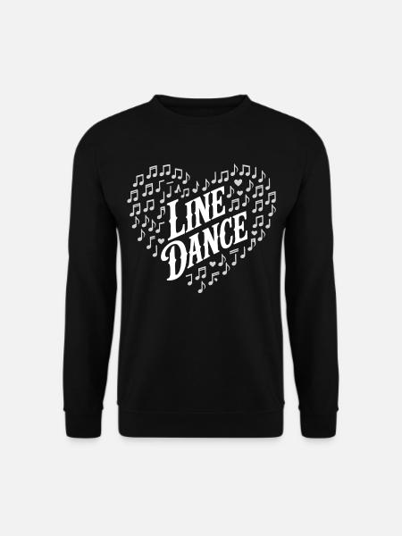Lone Dance Herz Noten - Unisex Pullover - Schwarz