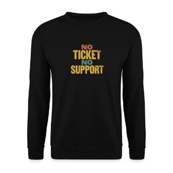 Non Ticket Non Support Informaticien Administrateur IT - Sweat-shirt Unisexe - noir - Devant - Alina (178cm) & Michal (187cm)