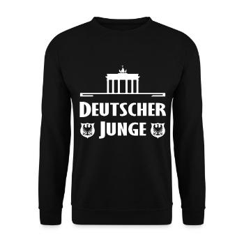 Historische Berliner Silhouette - Unisex Pullover - Schwarz - Vorne - Alina (178cm) & Michal (187cm)