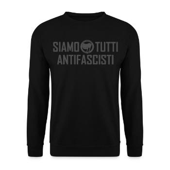 SIAMO TUTTI ANTIFASCISTI inkognito - Unisex Pullover - Schwarz - Vorne - Alina (178cm) & Michal (187cm)