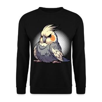 Calopsitte Calopsitte Calopsitte Oiseau calopsitte - Sweat-shirt Unisexe - noir - Devant - Alina (178cm) & Michal (187cm)