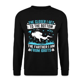 Plongeur drôle de plongeur sous-marine - Sweat-shirt Unisexe - noir - Devant - Alina (178cm) & Michal (187cm)