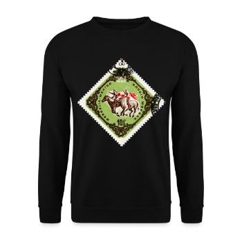 032_40RepMongola - Sweat-shirt Unisexe - noir - Devant - Alina (178cm) & Michal (187cm)