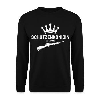 Schützenkönigin 2026 - Unisex Pullover - Schwarz - Vorne - Alina (178cm) & Michal (187cm)