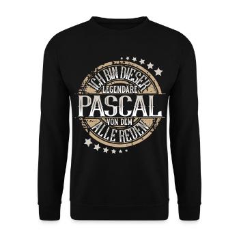 Pascal - Unisex Pullover - Schwarz - Vorne - Alina (178cm) & Michal (187cm)