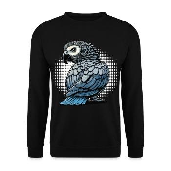 Perroquet gris d'Afrique propriétaire de perroquet gardien de perroquet - Sweat-shirt Unisexe - noir - Devant - Alina (178cm) & Michal (187cm)