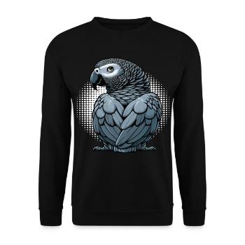 Perroquet gris d'Afrique propriétaire de perroquet gardien de perroquet - Sweat-shirt Unisexe - noir - Devant - Alina (178cm) & Michal (187cm)