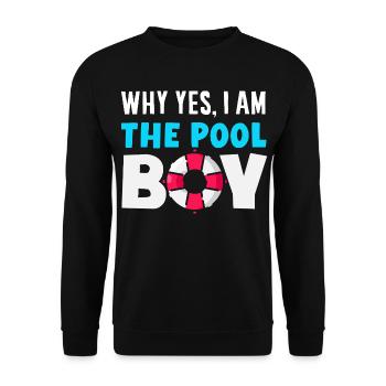 Funny Swimmers Sayings & Swimming Club Design - Unisex Sweatshirt - black - Front - Alina (178cm) & Michal (187cm)