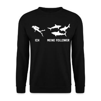 Ich und Meine Follower Tauchen Tauch Für Taucher  - Unisex Pullover - Schwarz - Vorne - Alina (178cm) & Michal (187cm)