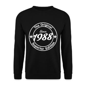 Original 1988 Siegel Edition - Unisex Pullover - Schwarz - Vorne - Alina (178cm) & Michal (187cm)