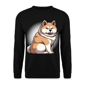 Akita Akita owner Akitas Akita lover Akitafan - Unisex Sweatshirt - black - Front - Alina (178cm) & Michal (187cm)