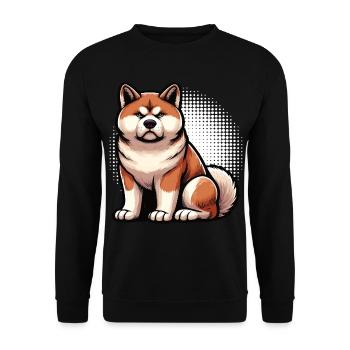 Akita Akita owner Akitas Akita lover Akitafan - Unisex Sweatshirt - black - Front - Alina (178cm) & Michal (187cm)