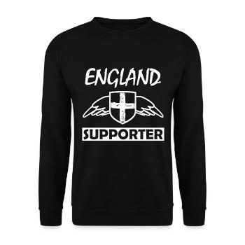 England supporters with wings - Unisex Sweatshirt - black - Front - Alina (178cm) & Michal (187cm)