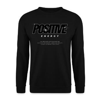 Positive Energie Kraftdesign - Unisex Pullover - Schwarz - Vorne - Alina (178cm) & Michal (187cm)