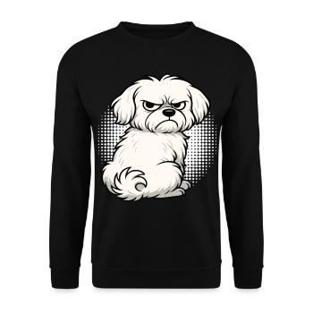 Malteser Propriétaire Maltese Lovers - Sweat-shirt Unisexe - noir - Devant - Alina (178cm) & Michal (187cm)
