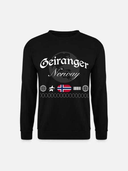 Geiranger Norwegen Streetwear Reise Souvenir - Unisex Pullover - Schwarz